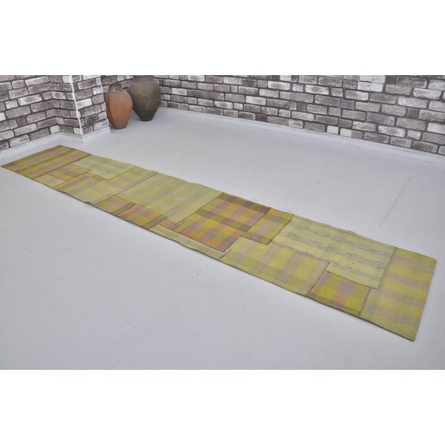 Vintage Anatolian Decorative Kilim Runner For Sale - Image 4 of 10