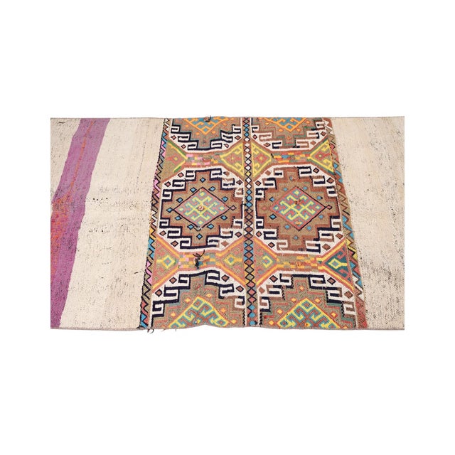 1960s Vintage Unique Decorative Kilim Rug - 2`11″ X 6`1″ For Sale - Image 5 of 6