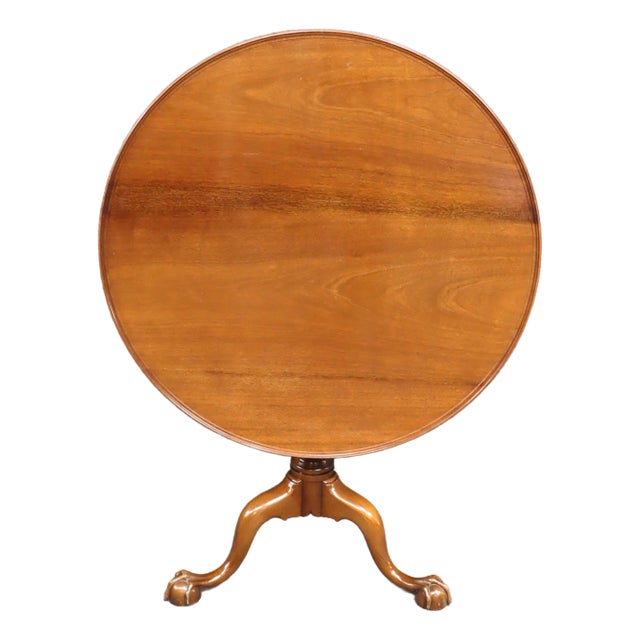 Cw Kittinger Solid Mahogany Tilt Top Table For Sale