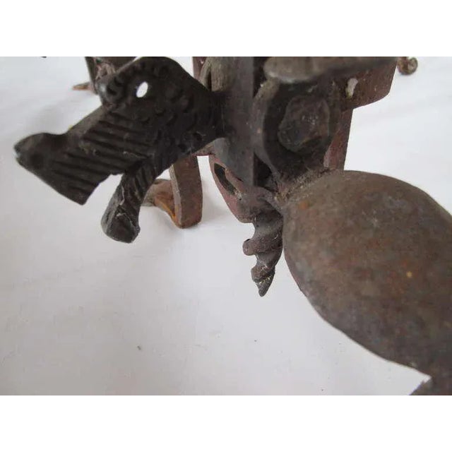 Oscar Bach Sea Horse Andirons - a Pair For Sale - Image 4 of 9