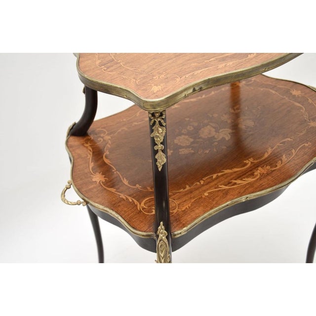 Brown French Inlaid Walnut Etagere, 1870s For Sale - Image 8 of 11