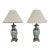 Vintage Floral Porcelain Table Lamps (Set of 2) For Sale