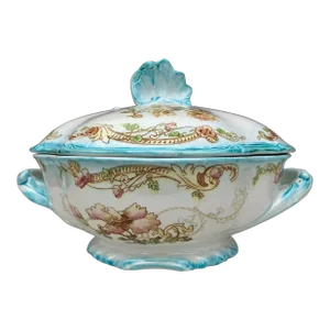 French Faience Tureen Creil Et Montereau, Circa 1890