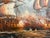 Impressionist Original Marine Naval Battle Oil Painting Sailing Ships Seascape Framed, Signed For Sale - Image 3 of 12