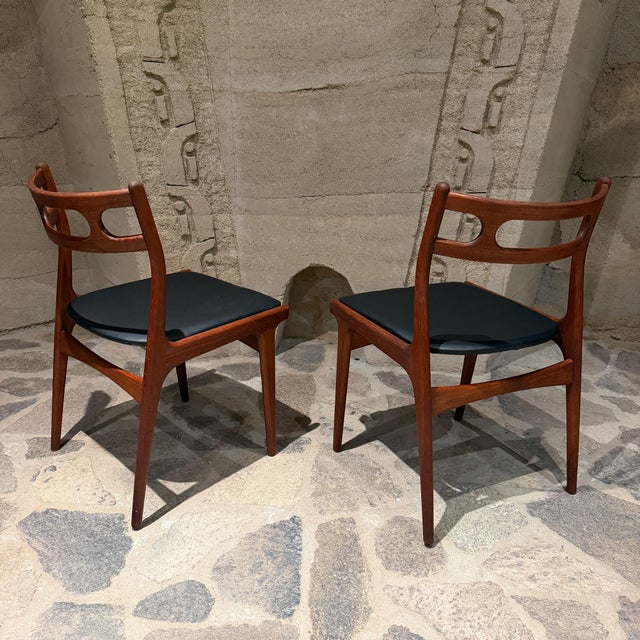 Vintage Model 138 Dining Chairs Teak Johannes Andersen Uldum Møbelfabrik For Sale - Image 9 of 12
