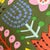 Mushroom Ottoman in Green Garden Hand Block Printed Fabric For Sale - Image 9 of 11
