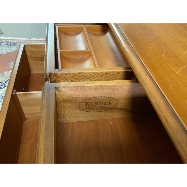 Wood 20th Century Kindel Cherry Tall Chest of Drawers For Sale - Image 7 of 10