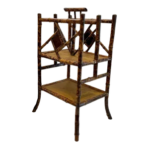 Victorian Rattan Book or Magazine Rack