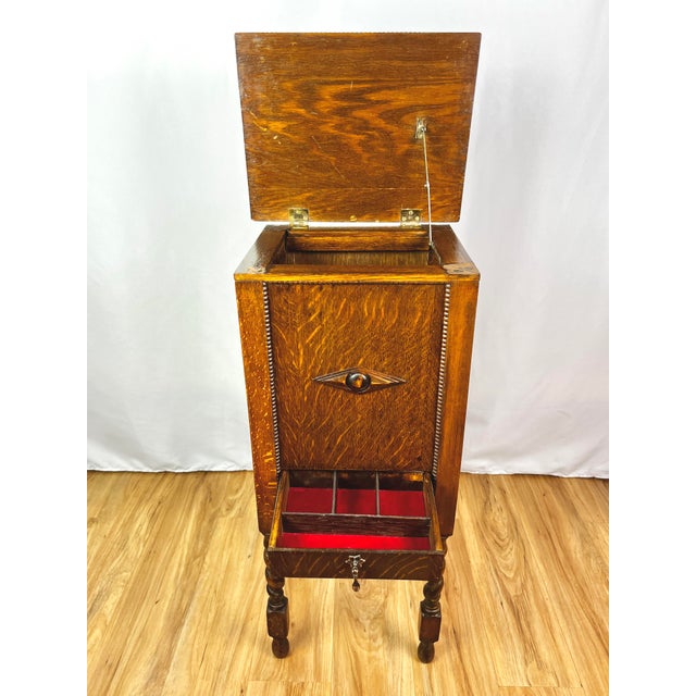 An exceptional, rare turn-of-the-century (circa 1900–1920) American Edwardian or Jacobean Revival smoking companion...