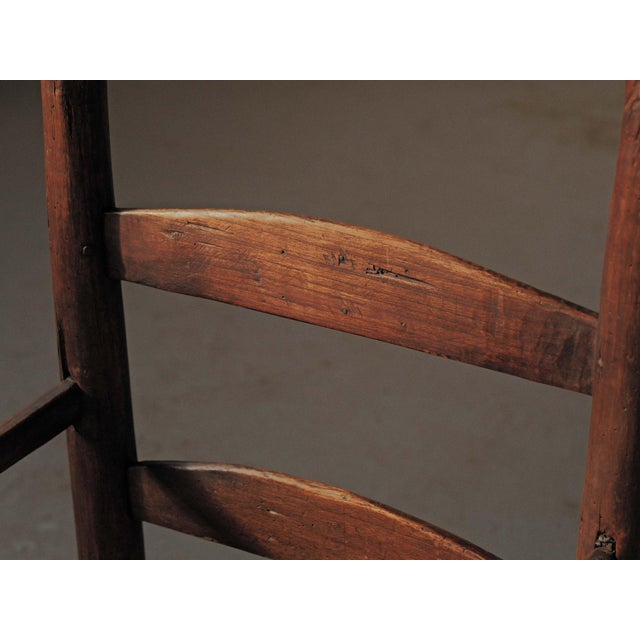 19th Century Folk French Armchair in Wood and Rush, 1890s For Sale - Image 9 of 17