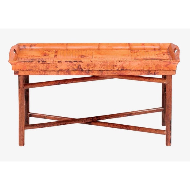 Our pieces are handmade with care, however, we cannot take custom requests. Butler / Coffee Table. Frame Color -Tortoise....