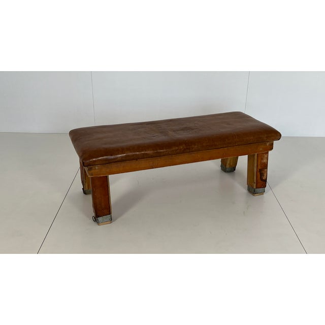 Brown Vintage Gymnastic Bench, 1940s For Sale - Image 8 of 8