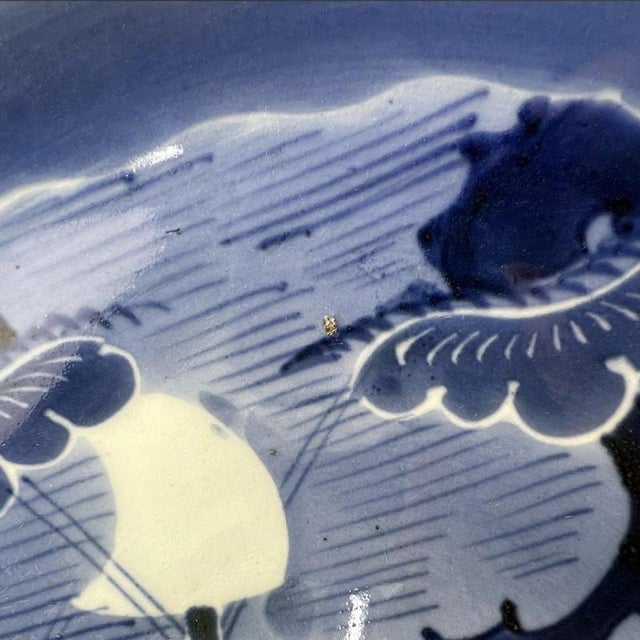 Ceramic Japanese Edo Arita Cobalt Porcelain Dish, 1750s For Sale - Image 7 of 9