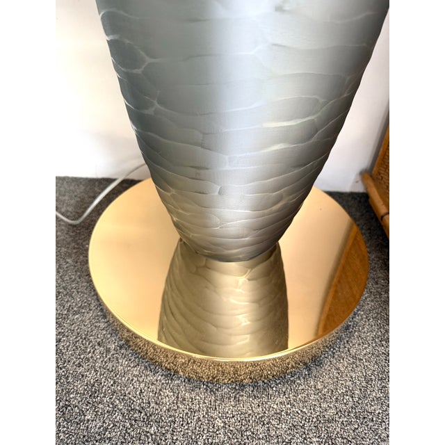 Metal Large Contemporary Totem Murano Glass Floor Lamp by Studio Ad, Italy For Sale - Image 7 of 14