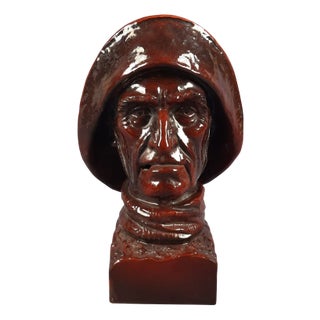 Ceramic Fisherman Sculpture by A. Ferreri for Cacciapuoti, 1950s For Sale