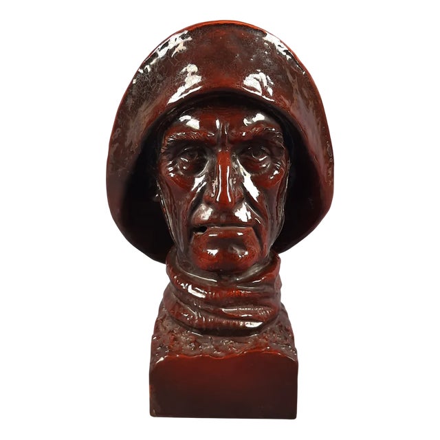 Ceramic Fisherman Sculpture by A. Ferreri for Cacciapuoti, 1950s For Sale