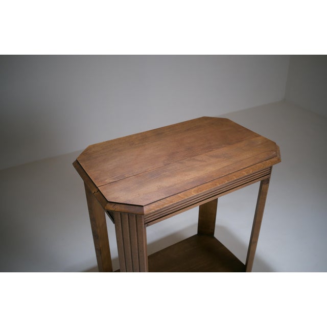 Wood Art Deco French Fluted Side Table, 1930s For Sale - Image 7 of 13