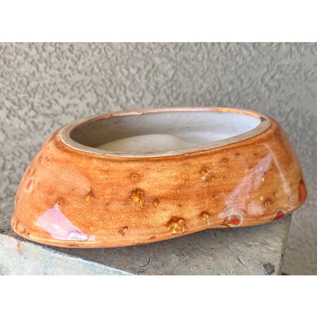 Circa 1980 Fabulous Atomic Mid-Century-Inspired Drip Glaze Ashtray / Vide Poche For Sale - Image 4 of 12