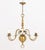 Dutch Style Six Branch Brass Chandelier, 20th century, with orb form center and scroll form branches. 35" H x 26.5"...