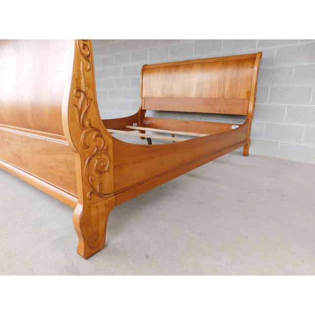 Wood Ethan Allen Legacy Collection Queen Size Sleigh Bed 13-56405 Finish 213 For Sale - Image 7 of 17