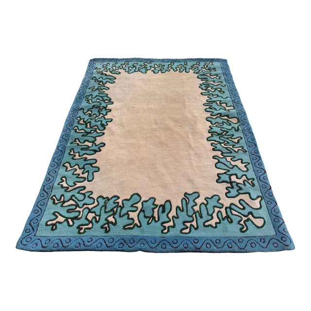 Textile Hand-Knotted Wool Rug by Elizabeth Garouste and Mattia Bonetti, 1980s For Sale - Image 7 of 8