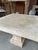 Authentic Hand Carved 3-Pedestal Limestone Garden Table From Provence, France For Sale In Dallas - Image 6 of 18