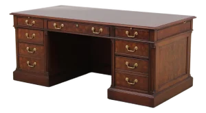 Councill Business Large Walnut Executive Office Desk