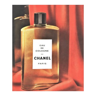 1943 French Mid-Century Chanel Advertisment Print, Matted For Sale