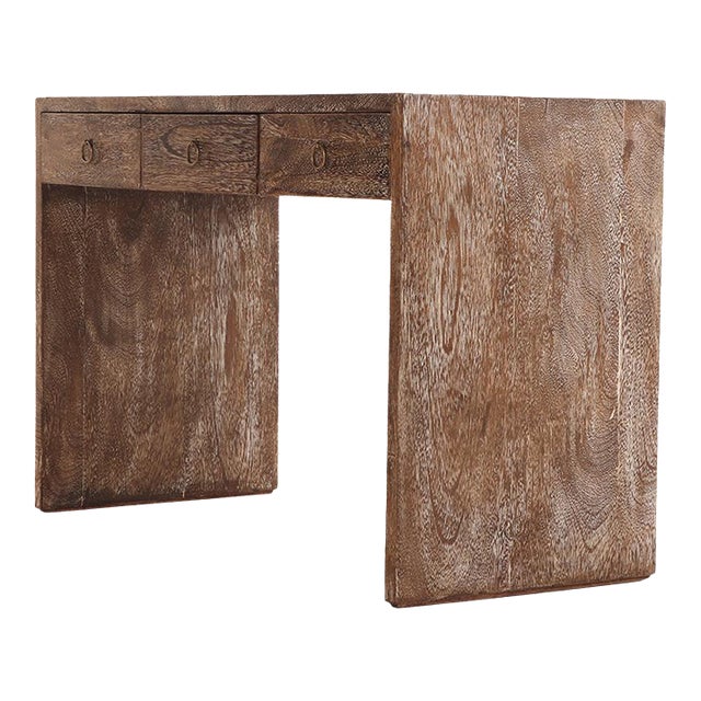 Contemporary Cerused Oak Console or Desk For Sale
