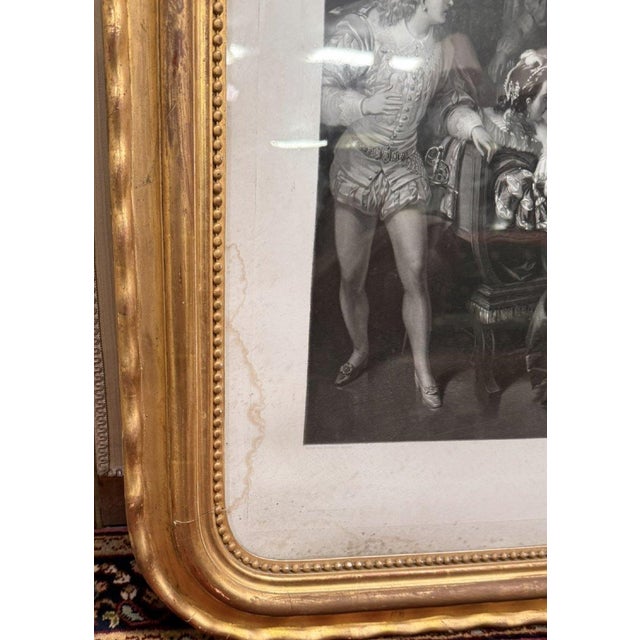 Pierre Cottin and Eduard Ender, Shakespeare at the Court of Elizabeth I, 1800s, Engraving on Paper For Sale - Image 3 of 10