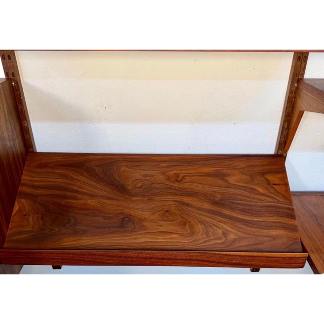 Refinished Danish Modern Poul Cadovius Cado Wall Unit W Dropleaf Desk For Sale In Tampa - Image 6 of 14