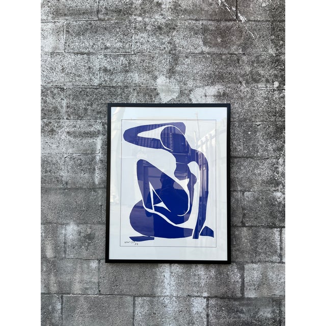 Large Vintage Henry Matisse "Blue Nude Iii" Framed Reproduction. Circa 1980s. For Sale - Image 9 of 16