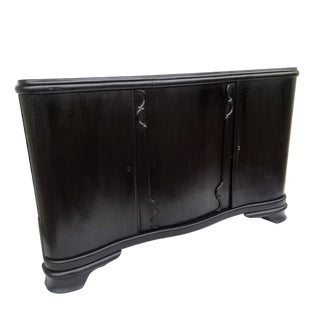 Art Deco Black Sideboard, 1940s For Sale