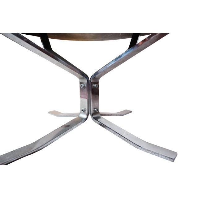 1960s Round Coffee Table with Black Slate Plate by Sigurd Ressell Falcon For Sale - Image 5 of 9