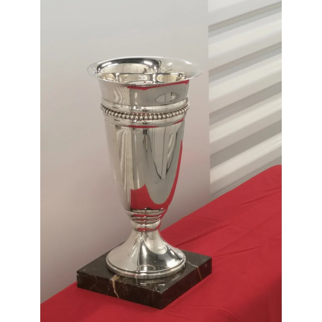 Silver-Plated Trophy Vase, 1980s For Sale - Image 6 of 6