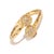 Contemporary Radiant Majesty Diamond Adjustable Gold Cuff Ring, Size 8 For Sale - Image 3 of 9