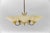 Mid-Century Modern Mid-Century 5-Light Glass & Brass Ceiling Lamp, 1950s For Sale - Image 3 of 16