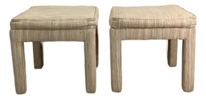 Pair of Vintage Modern Stools in the Manner of Karl Springer