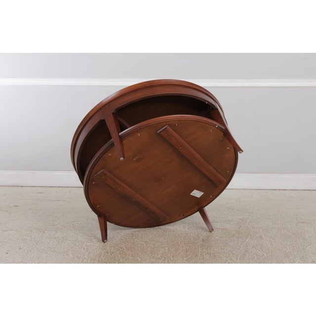 Stickley Cherry Round Coffee Cocktail Table For Sale - Image 10 of 14