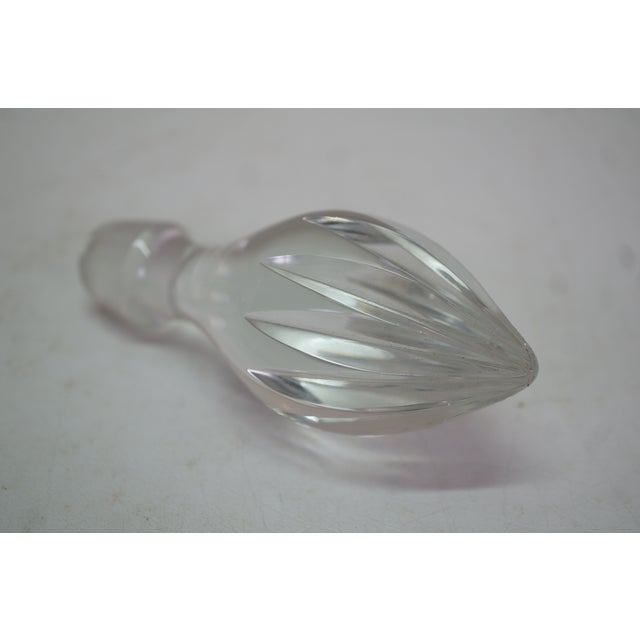 Vintage American Brilliant Cut Crystal Liquor Wine Bar Bottle Decanter For Sale - Image 15 of 17