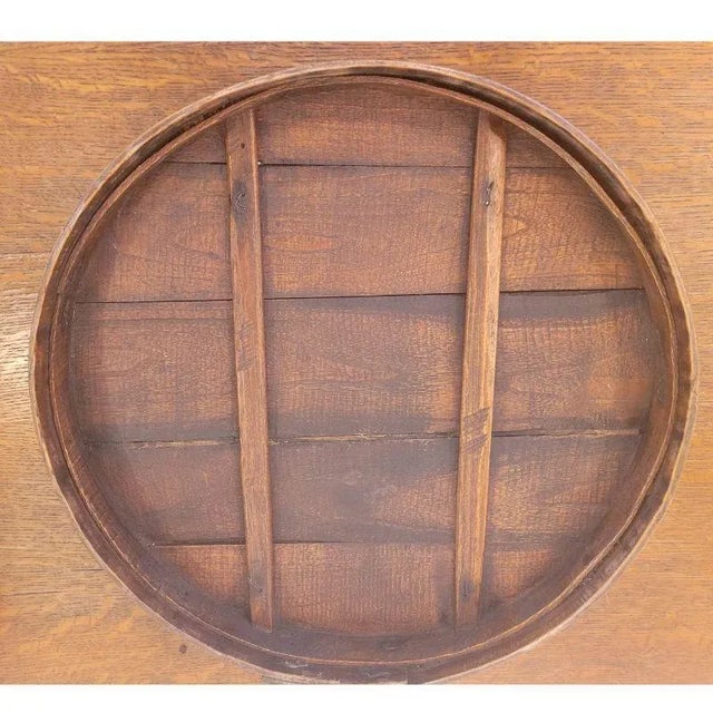 Brown Rustic Antique Round Chinese Bent Wood Food Drum/Side Table For Sale - Image 8 of 9