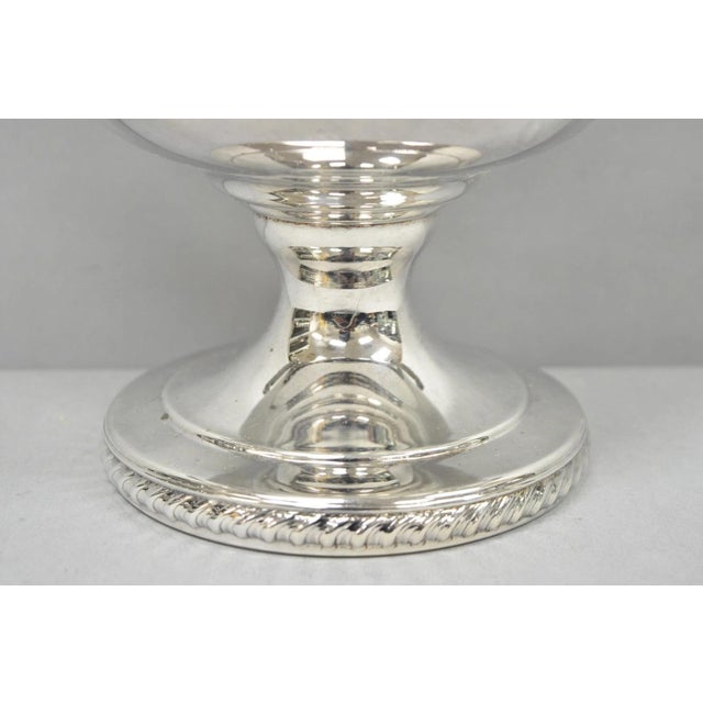 Metal Mid 20th Century English Regency Silver Plated Trophy Cup Urn Champagne Chiller Ice Bucket For Sale - Image 7 of 14