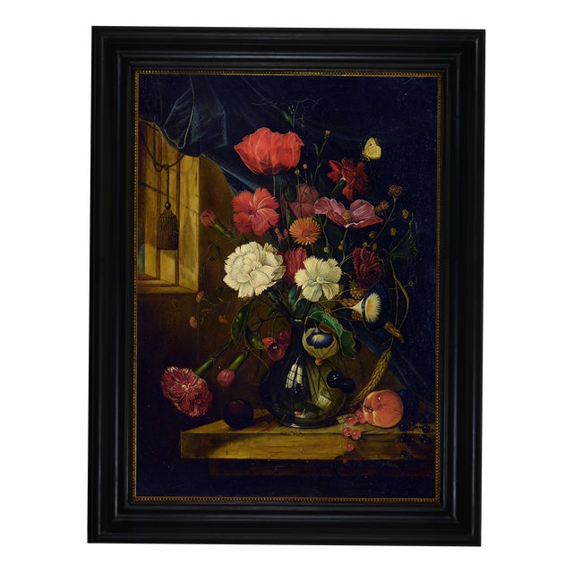 Giovanni Perna, Still Life, Oil on Canvas, 1970s, Framed For Sale
