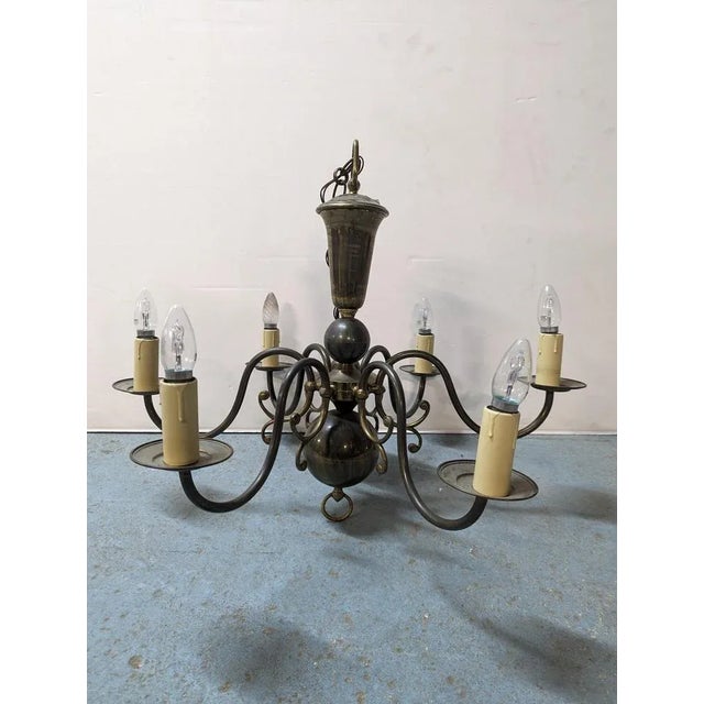 Vintage Dutch Chandelier, in Very Good conditions. Up to 250V (Europe/UK Standard).The wiring of this item may be original...