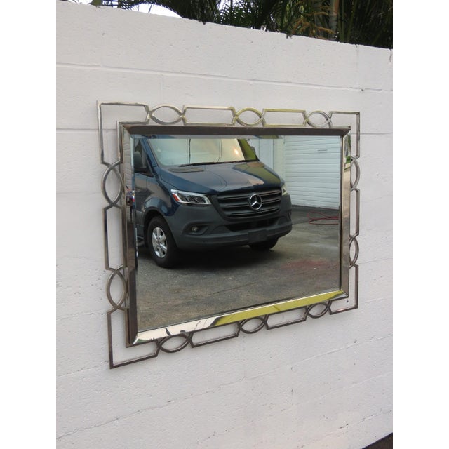 Art Deco Bernhardt Chrome Mirror Criteria Collection Model No 363 321 Art Deco Style 6589 For Sale - Image 3 of 18