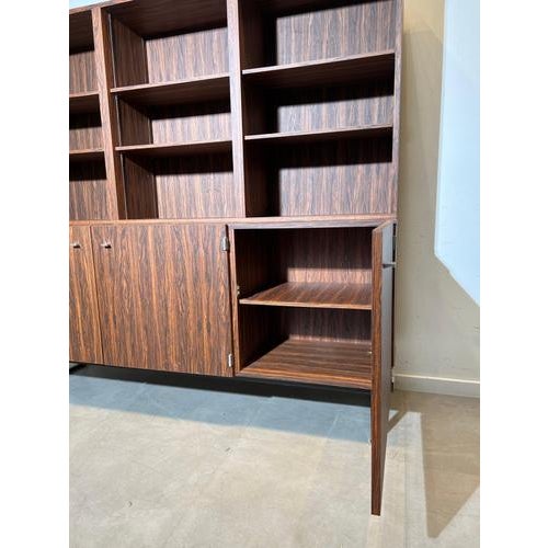 Rosewood Wall Unit by Pierre Guariche for Meurop For Sale - Image 3 of 5