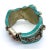 1940s Vintage Moroccan Tribal Turquoise & Coral Jewelry Set, Cuff , Ring , Pair of Earrings (4 PCS For Sale - Image 5 of 12