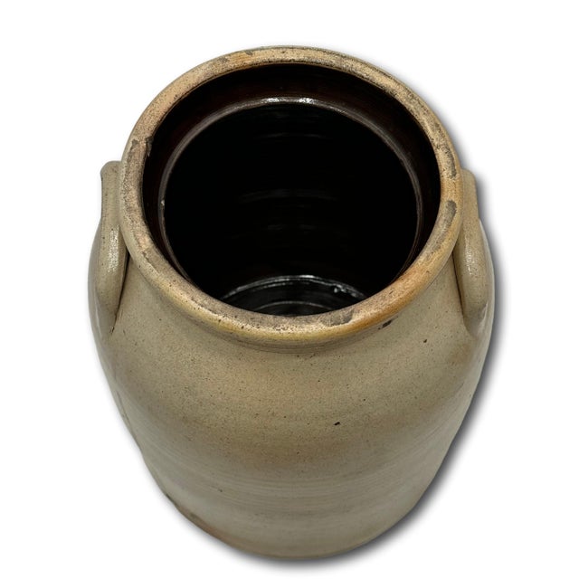 Nice Antique American Blue Decorated 2 Gallon Size Stoneware Butter Churn by Edmonds & Co. Charlestown Massachusetts For Sale - Image 15 of 18