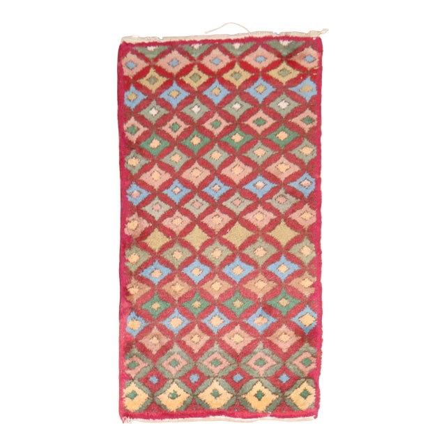 Turkish Deco Scatter Rug, 2'1'' X 4 For Sale