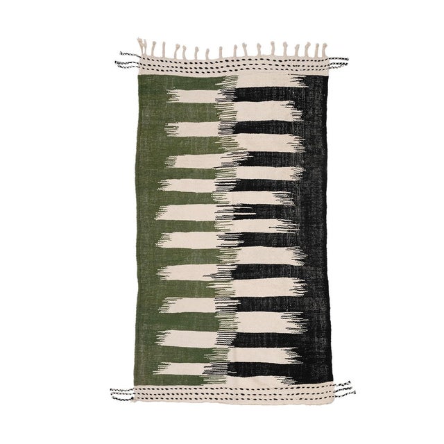 Moroccan Flatweave Wool Rug by Azele Studio For Sale - Image 9 of 9